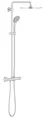 Produktbild: GROHE Euphoria 310 - Duschsystem inkl. Thermostatbatterie (Wandmontage, langlebige Oberfläche, Antikalk-System), supersteel, 26075DC0
