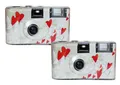 Produktbild: Photo Porst 2x Einwegkamera fliegende Herzen weiß MHD 12.2025 Einwegkamera