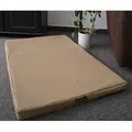 Produktbild: Hundebettenmanufaktur Hundematratze beidseitig Kunstleder Höhe 5 cm Farbe und Größe wählbar beige|braun 90 cm X 60 cm