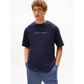 Produktbild: Tommy Hilfiger Underwear T-Shirt TEE CONT. LOGO mit Rundhals, normale Passform blau S (48)