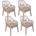 Produktbild: Garden Pleasure Gartenstühle mit Armlehnen POMONA beige, Holz, 4 St.
