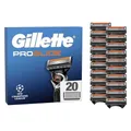 Produktbild: Gillette Proglide Rasierklingen, 20 ORIGINAL Ersatzklingen, Klingen für Herren — 2x Gleitstreifen vor und nach den Klingen und EverGlide Gleitstreifen für unglaubliche Gründlichkeit und Komfort