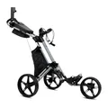Produktbild: tour made RT-140 Golf Trolley klappbar I Push Golftrolley 3 Rad I Zuladung bis 25kg I Deutsche Markenqualität I viel Zubehör inklusive (Grey-Black)