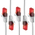 Produktbild: BIGtec 5 Stück – 10m LAN Kabel Netzwerkkabel Patchkabel Ethernet 2 x RJ45 Stecker High Speed weiß kompatibel zu Cat.5 Cat.6 Cat.7 Cat.8 Switch Router Modem Patchpanel Access Point Patchfeld