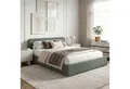 Produktbild: IDIMEX Polsterbett MARINI, Bett 140x200 cm mit Lattenrost Doppelbett mit Kopfteil- grün
