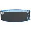 Produktbild: Stahlwand Swimming Pool Set 'Nuovo rund', anthrazit, ø 450 x 120 - Steinbach