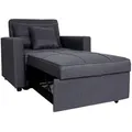 Produktbild: MCW Schlafsessel, Grau, Textil, 101x90x197 cm, Wohnzimmer, Sessel, Schlafsessel