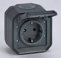 Produktbild: Legrand Plexo New Feuchtraum-Aufputz Schutzkontakt-Steckdose, Schraubklemmen (SK), IP 44, anthrazit (069783L)