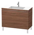Produktbild: Duravit L-Cube c-bonded Komplett-Set mit 2 Auszügen mit Hahnloch ohne Überlauf 1000 x 698 x 480 mm - Nussbaum dunkel Matt - LC6938O2121