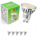 Produktbild: GU10 5050 SMD LED Spot Lampe Mit Schutzglas 4W Warmweiß 5 Stück