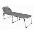Produktbild: XXL Sonnenliege Gartenliege Liege Alu gepolstert anthrazit klappbar L200xB70cm