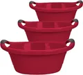 Produktbild: Wäschewanne 3er Set - 15 Liter Wäschekorb Waschschüssel mit Griffen