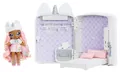 Produktbild: Na Na Na Surprise 3-in-1 Backpack Bedroom Einhorn Spielset mit Modepuppe Whitney Sparkles und flauschigem Pink Unicorn-Rucksack, Schrank mit Kissen & Decke - Ideal für Kinder ab 4 Jahren
