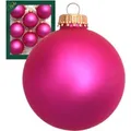 Produktbild: Krebs Glas Lauscha Weihnachtskugeln Pink Matt Uni 8er-Set 7cm