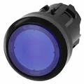 Produktbild: Siemens 3SU10010AB500AA0 Drucktaster beleuchtet 22mm rund blau Druckknopf