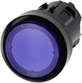 Produktbild: Siemens 3SU10010AB500AA0 3SU1001-0AB50-0AA0 Leuchtdrucktaster Betätiger flach, Frontring Kunststoff Blau 1St.