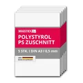Produktbild: 5er Set Polystyrol Platten weiß DIN A3 Kunststoff-PS Zuschnitte 0,5mm I mag_277