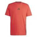 Produktbild: Adidas Men's Essential Three Stripes Single Jersey Tee, Pure Ruby/Black, XL