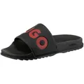 Produktbild: HUGO Match_It_Slid_rblg_N Badepantolette, Sommerschuh, Poolslides, Schlappen, mit HUGO-Logoschriftzug rot|schwarz 37 EU