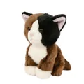 Produktbild: Kuscheltier Katze dunkelbraun/schwarz/weiß 18 cm