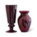 Produktbild: Loberon Vase 2er Set Darian, unterschiedliche Formen, mundgeblasen, kräftige Farbgebung, Blumenvase, Wohn-Accessoires, Wohndekoration, Glas, rot
