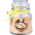 Produktbild: HS Candle Duftkerze & Glas Weihnachten Creme Bonbon 30h