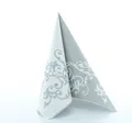 Produktbild: Airlaid Serviette Pomp in Silber-Weiß, 40 x 40 cm, 50 Stück - Mank