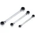 Produktbild: BGS 6837 Ratschen-Ringschlüssel-Satz 4-in-1, SW 8 x 9-18 x 19mm