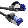 Produktbild: InLine Patchkabel Slim, Cat.6A, S/FTP, TPE (LSZH) flexibel, PoE, Kupfer (CU), LAN, Ethernet, Netzwerk Kabel, RJ45 Gigabit, schwarz, 0,5m, 74955S