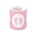 Produktbild: Ambiente Tischkerze Taufe Babyfüßchen in Rosa, 90 mm