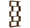 Produktbild: vidaXL Bücherregal Raumteiler-Bücherregal 5 Etagen Räuchereiche 70x24x161 cm, 1-tlg.