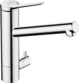 Produktbild: hansgrohe Küchenarmatur Zesis M33, Wasserhahn Küche mit Auslauf Höhe 200 mm, schwenkbar, mit Geräteabsperrventil, 1 Strahlart, Chrom