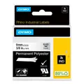 Produktbild: DYMO® Original IND-Schriftband für Rhino, Permanent Polyester - schwarz auf transparent 18508DMO