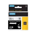 Produktbild: Dymo Rhino Band Industrie Polyesteretiketten, 9 mm x 5.5 m, schwarz/transparent