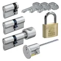 Produktbild: BASI | AS Schließzylinder | gleichschließend und frei kombinierbar | Viele Längen verfügbar | Profilzylinder für Haus und Wohnung | Doppelzylinder A:45 mm B:65 mm