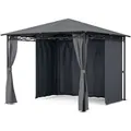 Produktbild: Blumfeldt Mondo Gartenpavillon Partyzelt Gazebo 295x262x295 cm Stahl Polyester Dunkelgrau