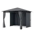 Produktbild: Blumfeldt Mondo Pavillon 3x3 | Stahlrahmen | Wetterfest | 4 Seitenwände 10045859