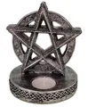 Produktbild: Vogler Dekofigur Teelichthalter Pentagramm 15 cm Hexenpentagramm Teelicht okkult