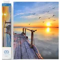 Produktbild: Diamond Dotz DD12-051 Sunset Jetty, ca. 71 x 47 cm groß, Diamond Painting, Malen mit Diamanten, funkelndes Bild zum Selbstgestalten, für Kinder und Erwachsene