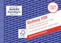 Produktbild: AVERY Zweckform 1735 Quittungsblock (A6 quer, 2x40 Blatt, selbstdurchschreibend, fälschungssicherer Dokumentendruck, für Beträge über 250€ mit separater MwSt., für DE/AT) weiß/gelb