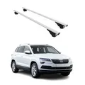 Produktbild: Dachträger Grundtäger für Skoda Karoq 2017-2025 75kg Metall Silber 2 tlg