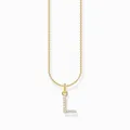 Produktbild: THOMAS SABO Kette Buchstabe L Sterlingsilber vergoldet KE2251-414-14 Länge 45 cm