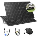Produktbild: Solakon Balkonkraftwerk 900W Solaranlage mit Gartenhalterung Steckerfertig Komplettset Photovoltaik 800W Kabellänge 5m