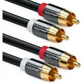 Produktbild: deleyCON deleyCON HQ Cinch Kabel [7,5m] - 2x RCA Cinch Stecker zu 2x RCA Cinch Audio- & Video-Kabel