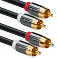 Produktbild: deleyCON 7,5m Cinch Stereo Audio RCA Kabel 2x Stecker - Schwarz