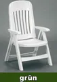 Produktbild: SIEGER Gartensessel klappbar Comtesse smaragdgrün Kunststoff