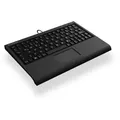Produktbild: KeySonic ACK-3410 (IT) Super-Mini Keyboard, Smart-Touchpad, USB, schwarz, Kabelgebunden, USB, Membran Key Switch, Schwarz - Schwarz