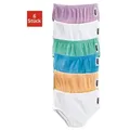 Produktbild: Slip PETITE FLEUR, Mädchen, Gr. 104, 6 Stk., bunt (flieder, mint, blau, pfirsich, weiß, weiß), Piqué, Obermaterial: 95% Baumwolle, 5% Elasthan, unifarben, körpernah, Unterhosen Unterhose Slip, bequemer Basic, angenehm zu Tragen