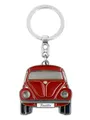 Produktbild: BRISA VW Collection - Volkswagen Emaillierter Metall Schlüssel-Anhänger-Ring Schlüsselbund-Accessoire Keyholder im Käfer/Beetle Design (Front/Rot)