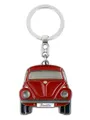 Produktbild: VW Collection by BRISA Schlüsselanhänger VW Käfer Schlüsselring aus Metall, in Rot, Softemaille/Vernickelt